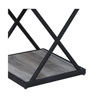 Manufactured Wood Square End Table – Space-Saving Side Table for Living Room or Entryway