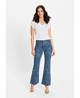 Olsen Women's Mona Fit Paisley Motif Jean