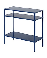 Durable Steel End Table – Stylish Two-Shelf Design for Living Room or Bedroom