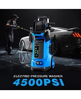 4500PSI 2.4 Gpm Electric High Pressure Washer with Led Control and 4 Quick Connect Nozzles
