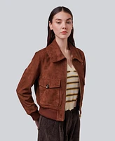 Furniq Uk Women's Suede Cropped Jacket, Created for Macy s