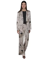 Karl Lagerfeld Paris Women's Printed Satin Jacket