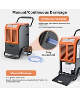 Portable Commercial Dehumidifier with Water Tank and Drainage Pipe