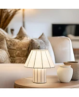 Celeste Led Lightweight Table Lamp with Resin Fabric Shade, Bulb Included (12.6")