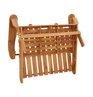 2 Piece Adirondack Patio Lounge Set Solid Wood Acacia
