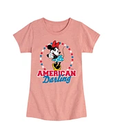 Hybrid Apparel Big Girls Disney Minnie American Darling Graphic T-Shirt