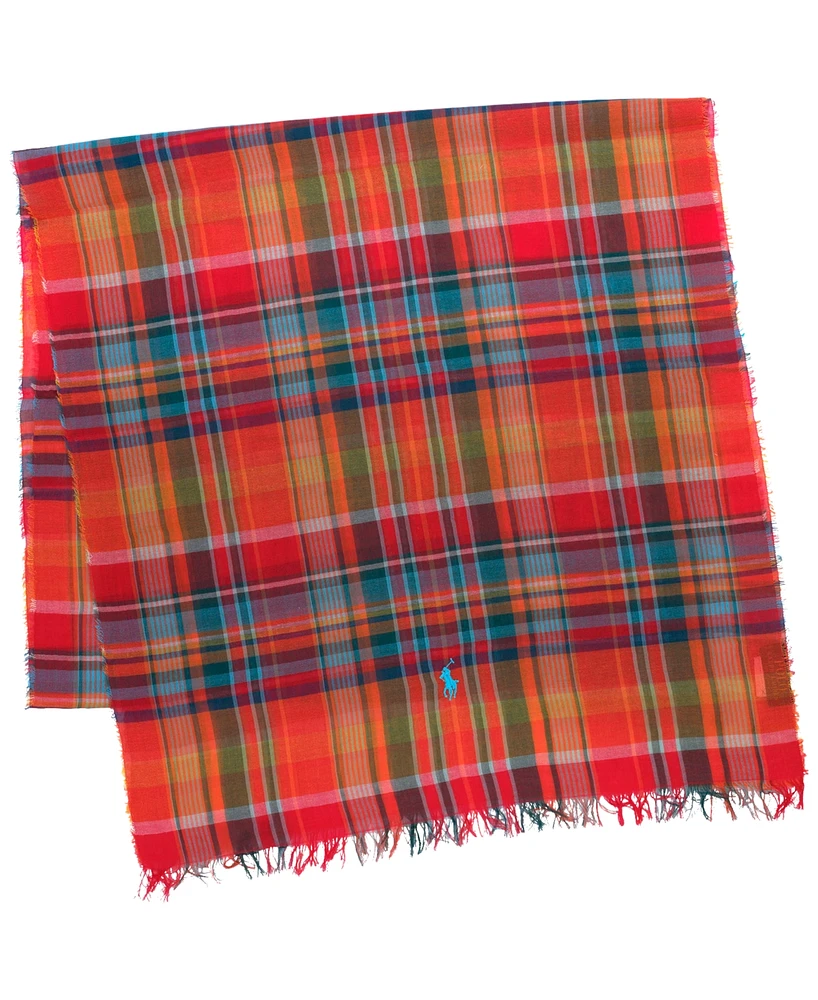Polo Ralph Lauren Men's Bright Plaid Scarf