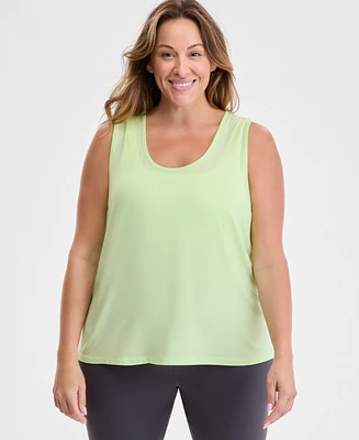 Id Ideology Plus Relaxed Racerback Tank Top, Exclusively at Macy's