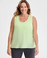 Id Ideology Plus Relaxed Racerback Tank Top, Exclusively at Macy's