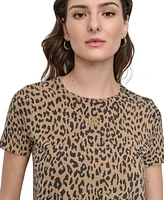 Dkny Jeans Women's Cheetah-Print Short-Sleeve T-Shirt - JFW