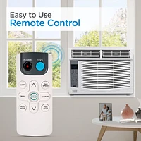 Black+Decker Window Air Conditioner 6,000 Btu, Ac Window Unit Cools Up to 250 Square Feet, Window Ac Unit with Remote Control, 3 Cooling Speeds and Fa