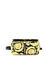 Pre-Owned Versace Small Virtus Chain Flap Shoulder Bag Quilted Printed Silk