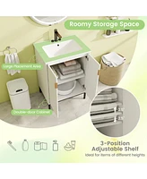 24 Inch Bathroom Vanity with Sink Combo and Adjustable Shelf