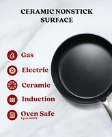 Alva Maestro 2 Piece Ceramic Nonstick Frying Pan Set Ceramic Pans for Cooking Non Toxic Cookware Non Stick Frying Pans All Stovetop Induction & Oven S