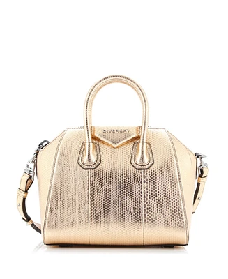 Pre-Owned Givenchy Mini Antigona Bag Embossed Leather