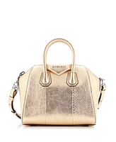 Pre-Owned Givenchy Mini Antigona Bag Embossed Leather
