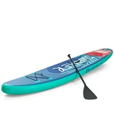 10 Feet Inflatable Stand Up Paddle Board with Backpack Leash Aluminum Paddle-l