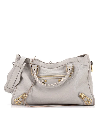 Pre-Owned Balenciaga Medium City Classic Metallic Edge Bag Leather