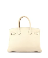 Pre-Owned Hermes Birkin 30 Handbag Light Togo with Rose Gold Hardware