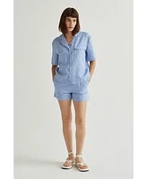 Crescent Women's Cora Cuffed Linen Shorts