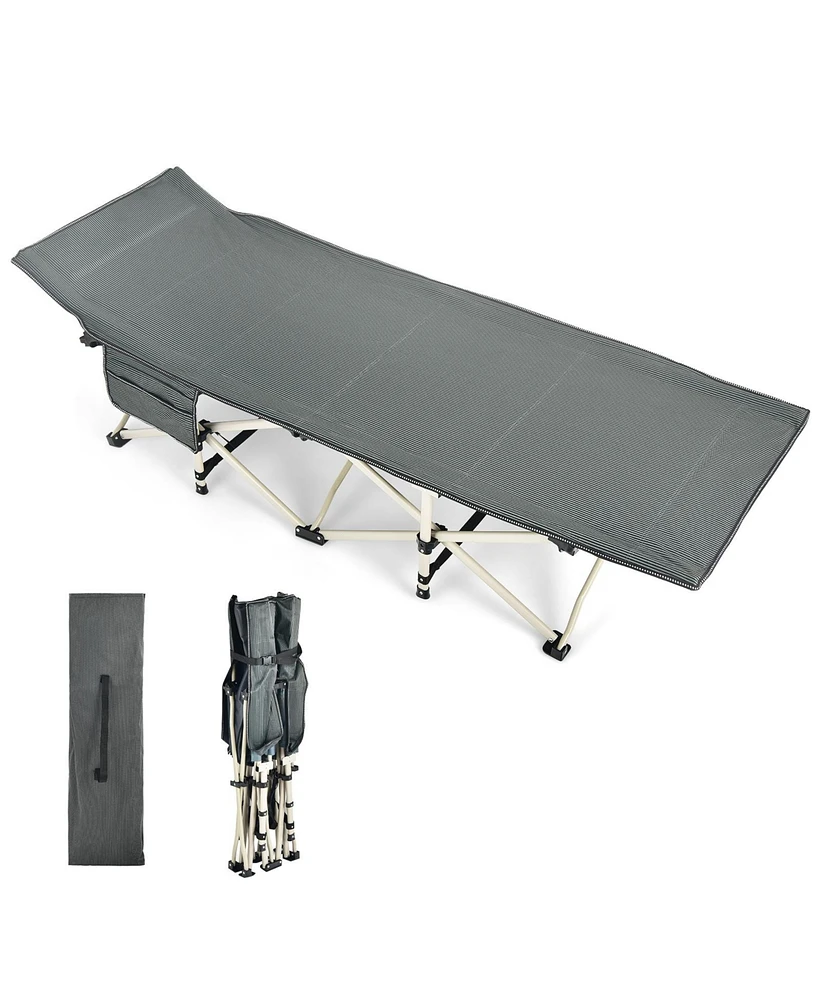 Wide Foldable Camping Cot with Carry Bag
