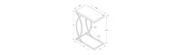 Mdf and Metal Accent Table with Sleek Design