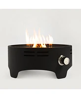 15 Inch Propane Tabletop Fire Pit with Lid as Lockable Handle for Portable Camping