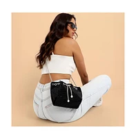 Women's Stud Chain Handbag - Black