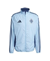 Adidas Men's Light Blue/Deep Sea Blue Vancouver Whitecaps Fc 2025 Anthem Reversible Full-Zip Jacket