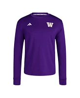 Adidas Men's Purple Washington Huskies Dugout Pullover Sweatshirt