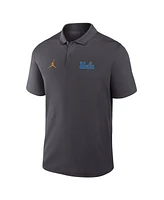 Jordan Men's Anthracite Ucla Bruins Primetime Victory Primary Logo Performance Polo Shirt