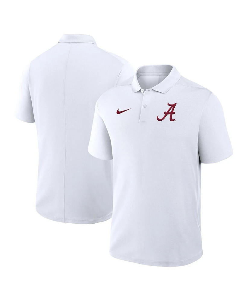 Nike Men's White Alabama Crimson Tide Primetime Victory Primary Logo Performance Polo Shirt