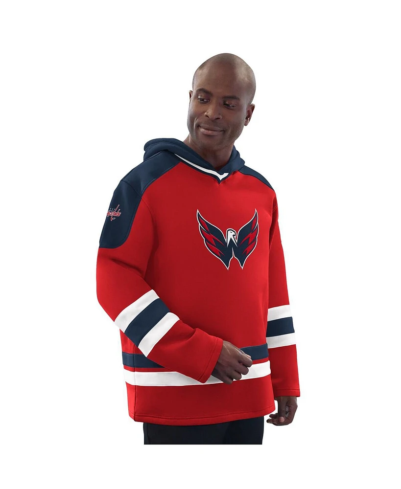 Starter Men's Red/Navy Washington Capitals Hockey Pullover Hoodie
