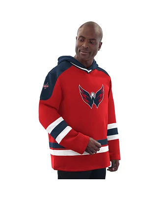Starter Men's Red/Navy Washington Capitals Hockey Pullover Hoodie