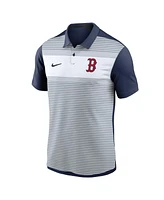 Nike Men's White/Navy Boston Red Sox Vapor Striped Performance Polo Shirt