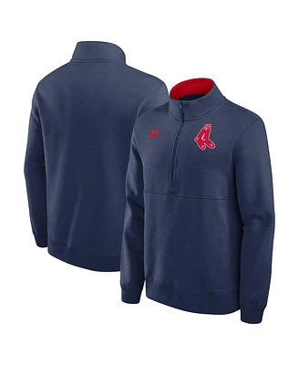 Nike Men's Navy Boston Red Sox Cooperstown Collection Fleece Half-Zip Pullover Sweatshirt