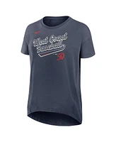Nike Women's Charcoal Los Angeles Dodgers 2025 City Connect Flowy Fashion Tri-Blend Performance T-Shirt