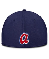 Nike Men's Navy/ Atlanta Braves Rise Swoosh Performance Flex Hat
