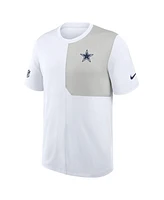 Nike Men's White Dallas Cowboys Sideline Uv Performance Coach Shirt