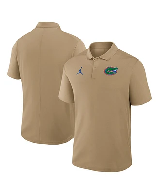 Jordan Men's Tan Florida Gators Primetime Victory Primary Logo Performance Polo Shirt