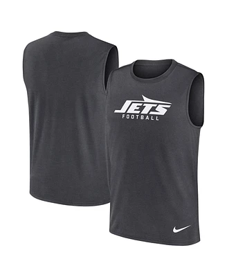 Nike Men's Gray New York Jets Primetime Legend Performance Muscle Tank Top