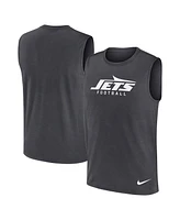 Nike Men's Gray New York Jets Primetime Legend Performance Muscle Tank Top