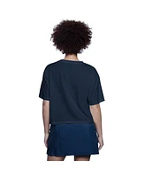 Starter Women's Navy New York Yankees Play the Ball Boxy Cropped T-Shirt