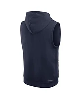 Nike Men's Navy Denver Broncos Sideline Performance Sleeveless Pullover Hoodie