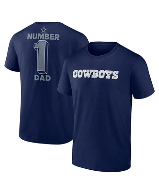 Fanatics Men's Navy Dallas Cowboys Number 1 Dad T-Shirt
