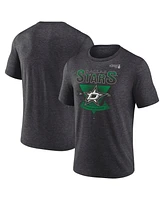Fanatics Men's Heather Charcoal Dallas Stars 2025 Stanley Cup Playoffs Crossbar Tri-Blend T-Shirt