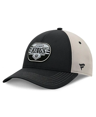 Fanatics Men's Black/Gray Los Angeles Kings 2025 Stanley Cup Playoffs Locker Room Trucker Adjustable Hat