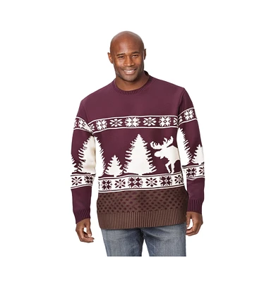 KingSize Big & Tall Holiday Crewneck Sweater