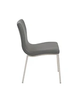 Upholstered Leather Dining Chairs Set of 2 with Supportive Backrest for Room