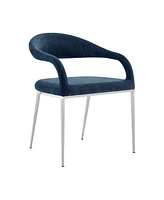 Modern Open Back Upholstered Dining Arm Chairs – Set of 2